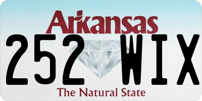 AR license plate 252WIX