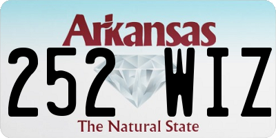 AR license plate 252WIZ