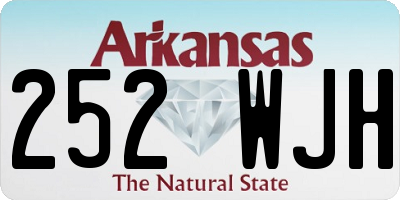 AR license plate 252WJH