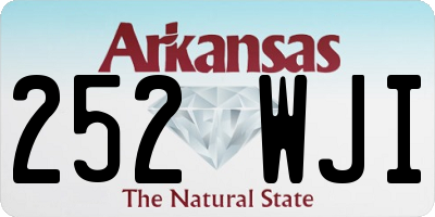 AR license plate 252WJI