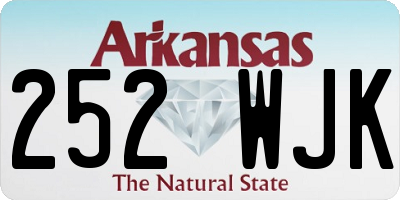 AR license plate 252WJK