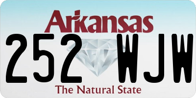 AR license plate 252WJW