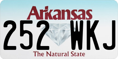 AR license plate 252WKJ