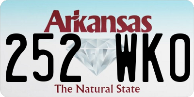 AR license plate 252WKO