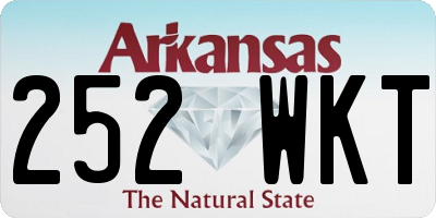AR license plate 252WKT