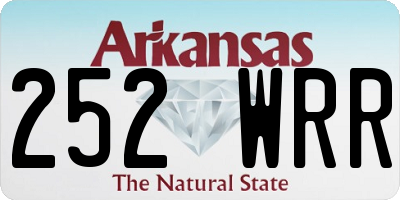 AR license plate 252WRR