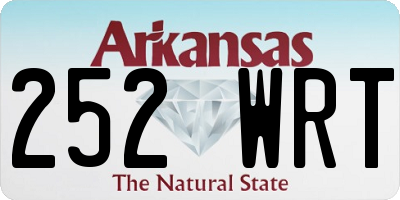 AR license plate 252WRT