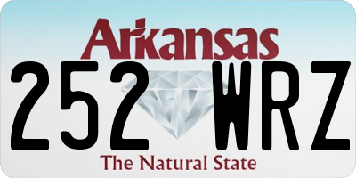 AR license plate 252WRZ