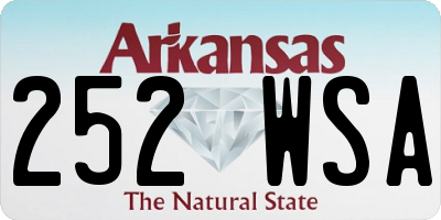 AR license plate 252WSA