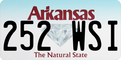 AR license plate 252WSI