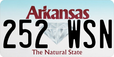 AR license plate 252WSN