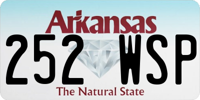 AR license plate 252WSP