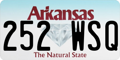 AR license plate 252WSQ