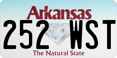 AR license plate 252WST