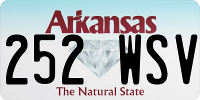 AR license plate 252WSV