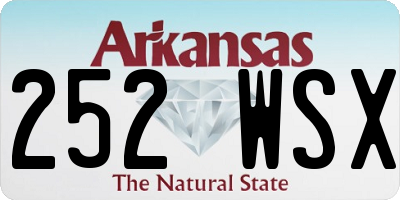 AR license plate 252WSX