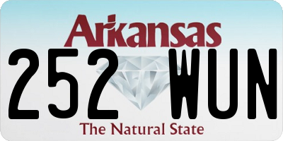 AR license plate 252WUN