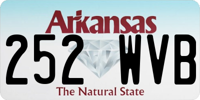 AR license plate 252WVB