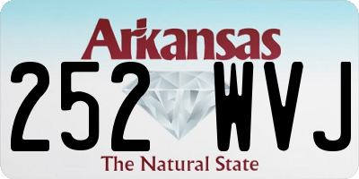 AR license plate 252WVJ