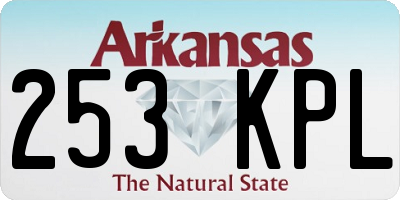 AR license plate 253KPL