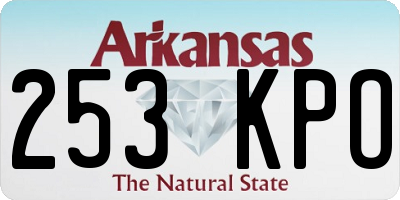 AR license plate 253KPO