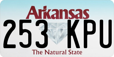 AR license plate 253KPU