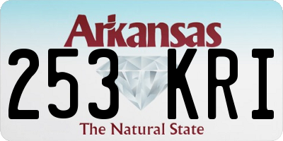 AR license plate 253KRI