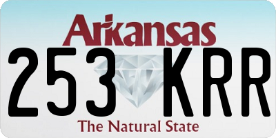 AR license plate 253KRR