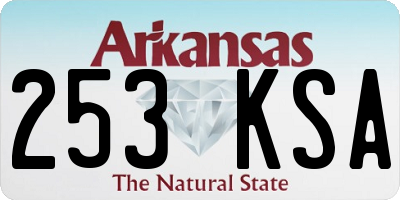 AR license plate 253KSA