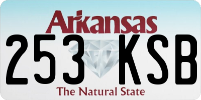 AR license plate 253KSB