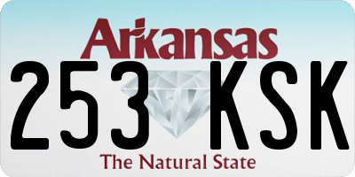 AR license plate 253KSK