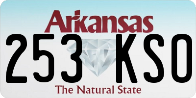 AR license plate 253KSO