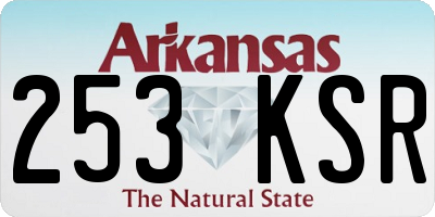AR license plate 253KSR