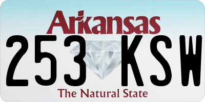 AR license plate 253KSW