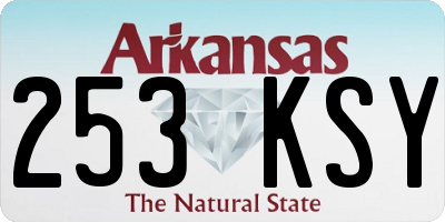AR license plate 253KSY