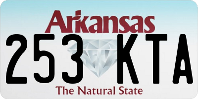 AR license plate 253KTA