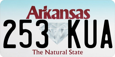 AR license plate 253KUA