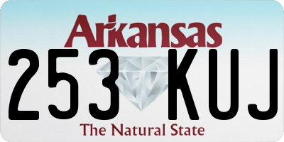 AR license plate 253KUJ