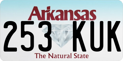 AR license plate 253KUK