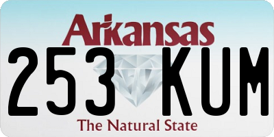 AR license plate 253KUM