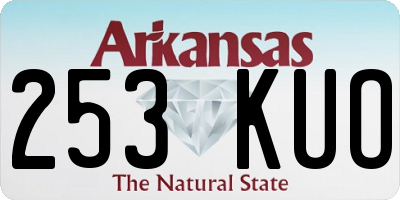 AR license plate 253KUO
