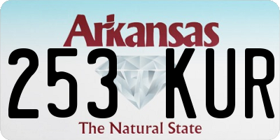AR license plate 253KUR