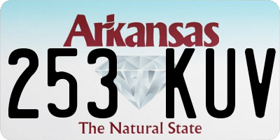 AR license plate 253KUV