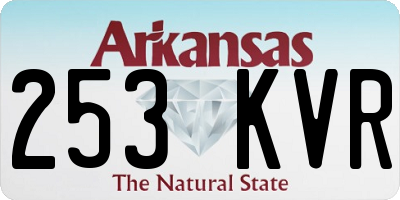 AR license plate 253KVR