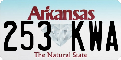 AR license plate 253KWA