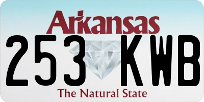 AR license plate 253KWB
