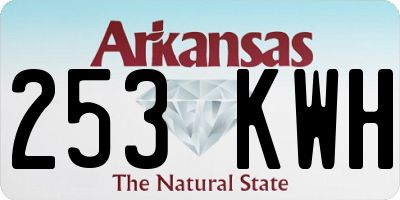 AR license plate 253KWH
