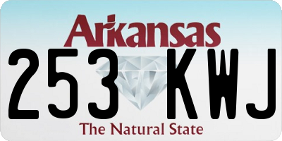 AR license plate 253KWJ