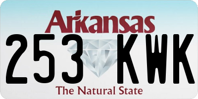 AR license plate 253KWK