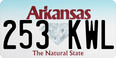 AR license plate 253KWL